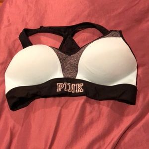 Pink sports bra